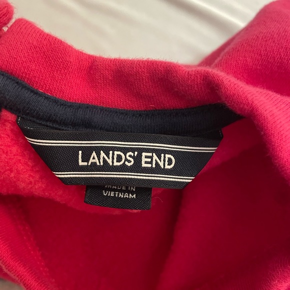 Lands End Medium (10~12) Red Girls Lightweight Sweatshirt - Picture 6 of 7